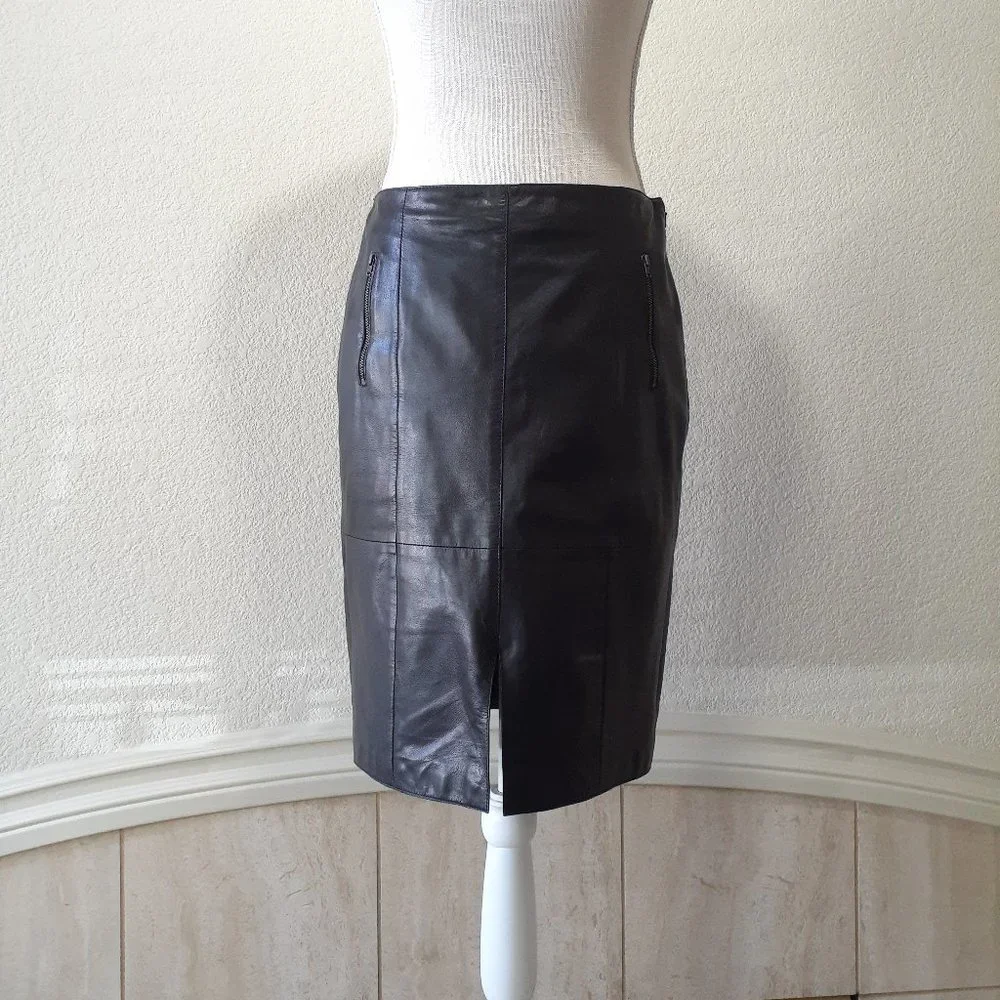 Halogen Leather Skirt